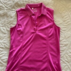 Women's Sleeveless Pink Golf Top